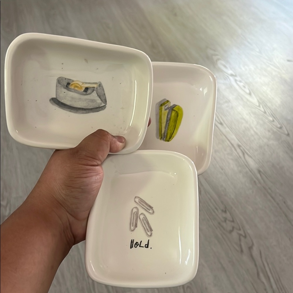 Rae Dunn Cream Ceramic Dish Set